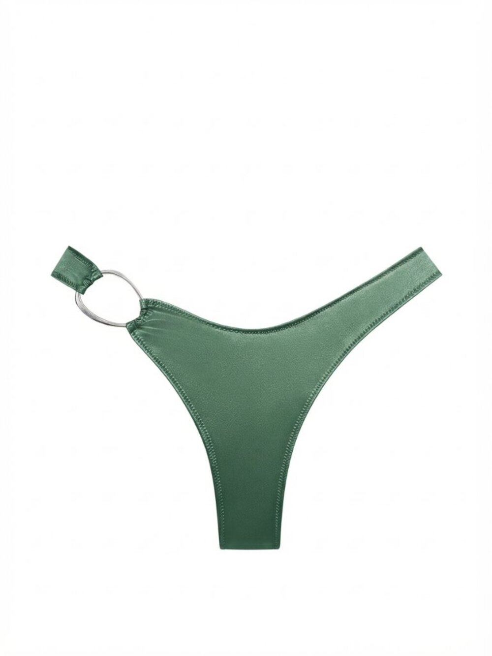 New! Tropic of C Green Ring Curve Bikini Bottom Small 34342